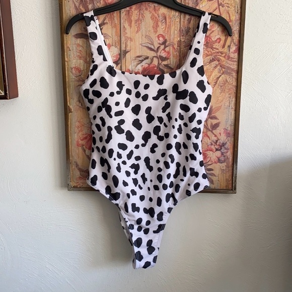 PRINCESS POLLY LIKE STYLE STRETCH ANIMAL PRINT SWIM BODYCON ONE PIECE  S - Picture 2 of 15